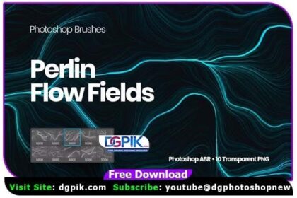 Digital Perlin Flow Fields Photoshop Brushes