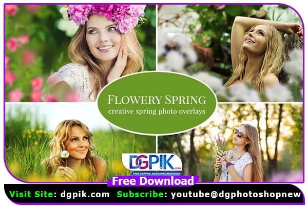 Flowery Spring Photo Overlays set