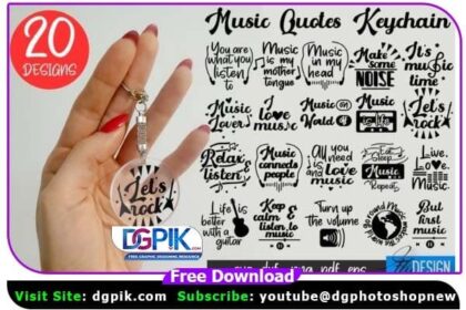 Music Quotes Key chain PNG