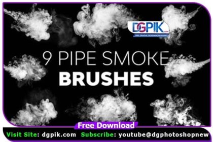 Pipe smoke free Photoshop brush set
