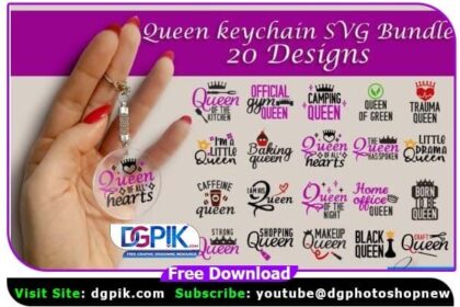Queen SVG Key chain PNG Bundle