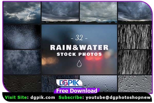Rain & Water Stock Photo Overlay