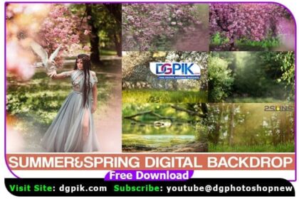 Summer Backdrop-Flower Photoshop Overlays