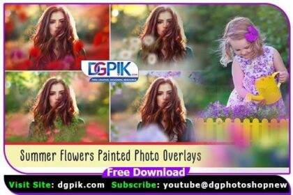 Summer Flowers Painted Overlays