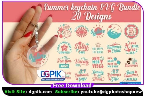 Summer SVG Key chain PNG Bundle