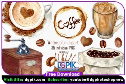 Watercolor Coffee Clipart png