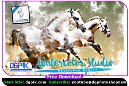 Watercolor Studio Photoshop Action