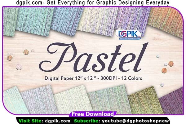 12 Pastel Digital Paper Pack Overlay1.