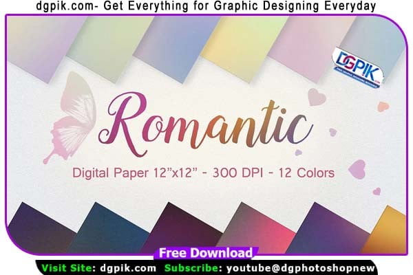 12 Romantic Digital Paper Overlay 2