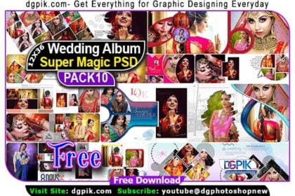 12X36 Wedding Album Super Magic PSD Templates Pack 10 Free