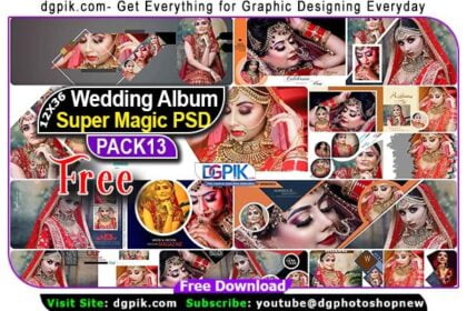 12X36 Wedding Album Super Magic PSD Templates Pack 13 Free