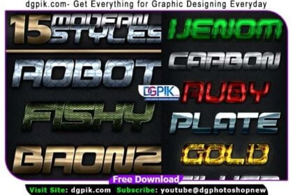 15 Modern Photoshop Text Styles
