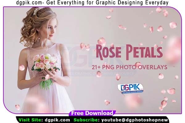 21 Rose Petal Photoshop Overlays