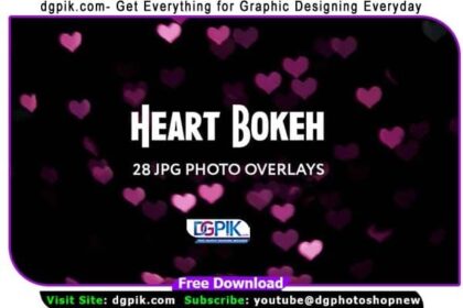 28 Heart Bokeh Photo Overlays