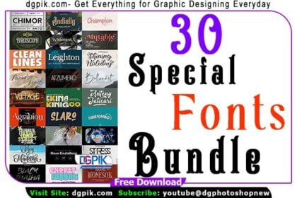 30 English fonts with special designs - Special Font Bundle
