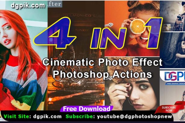 4 in 1 Cinematic And Instagram Photo Effect Photoshop Actions Free