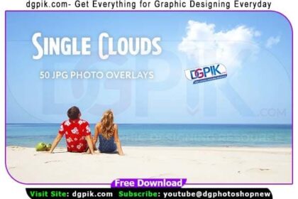 50 Single Clouds Photo Overlays