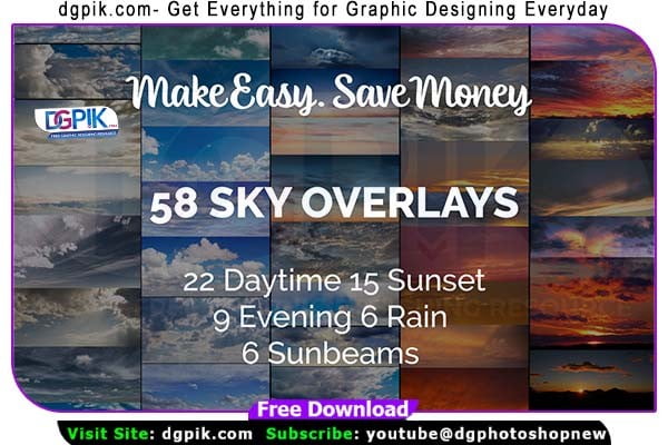 58 Sky Photoshop overlays Free Download