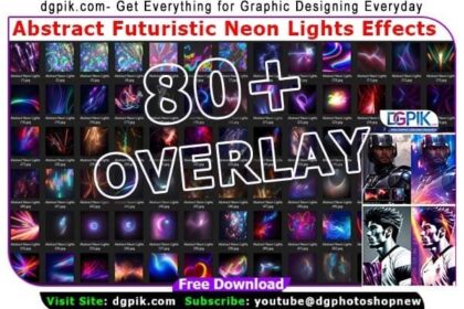 80+ Abstract Futuristic Neon Lights Effects Overlay