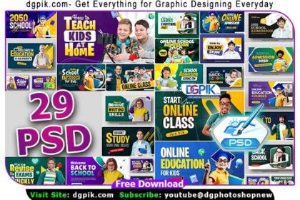 29 Pack School Education Web Banner Template