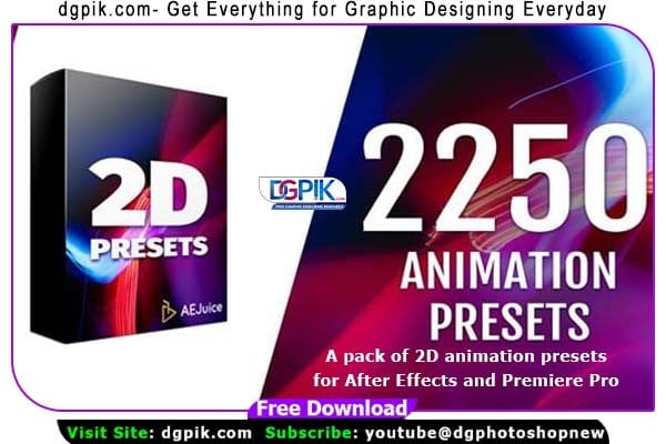 2D animation presets for After Effects and Premiere Pro