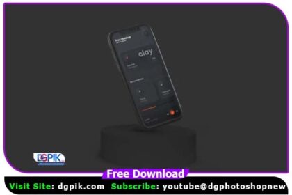A professional Clay Phone Scene Psd Mockup