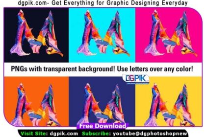 Abstract ABC Alphabet PNG Free Download