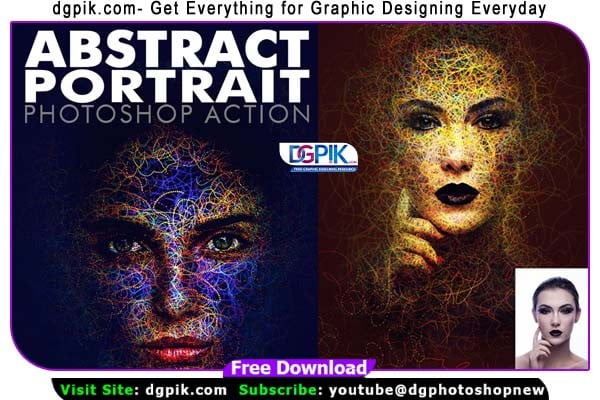 Abstract Portrait Effect Photoshop Action