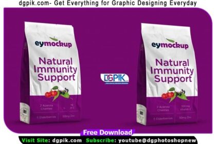 Berries Packaging Pouch Psd Mockup