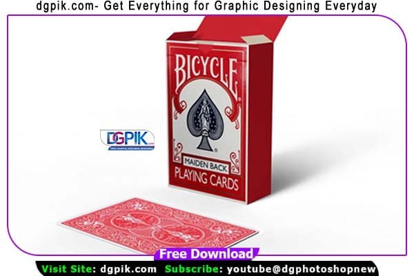 Bicycle Playing Card Box PSD Mockup