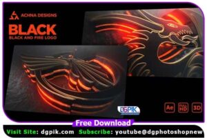Black Epic And Fire Logo for After Effects