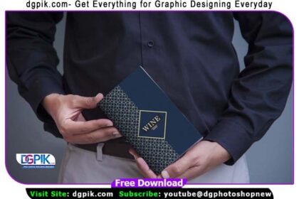 Book Cover Psd Mockup with Man