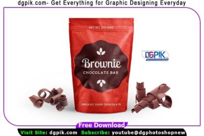 Chocolate Brownie Pouch Psd Mockup