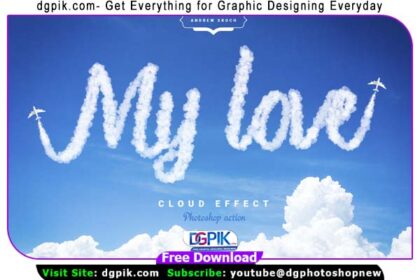 Cloud Text Effect Photoshop Action