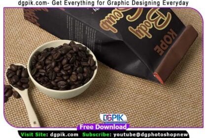 .Coffee Body Scrub Pouch Psd Mockup