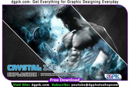 Crystal Ice Explosion Effect Photoshop Action