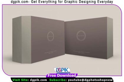 Custom Box Packaging Design PSD Mockup