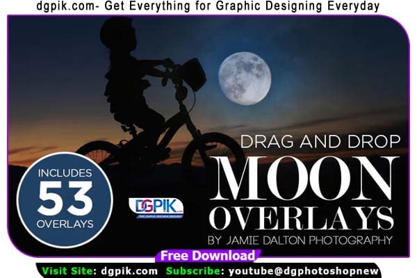 Drag and Drop 53 Moon Overlays