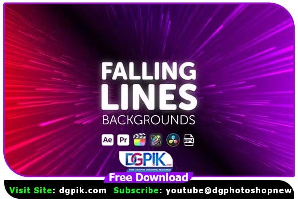 Falling Lines Backgrounds for After Effects
