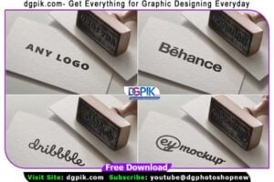 Fiver Stamp Logo Psd Mockup