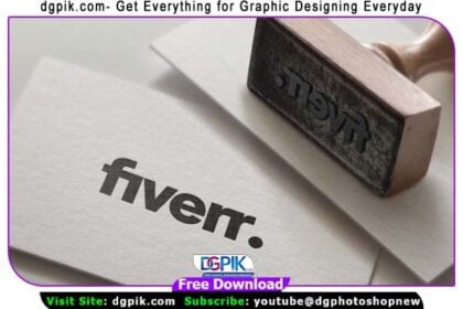 Fiver Stamp Logo Psd MockupJPG