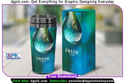GYM Water Bottle Packaging PSD Mockup