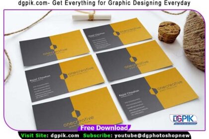 Grid Style Business Card Psd Mockup