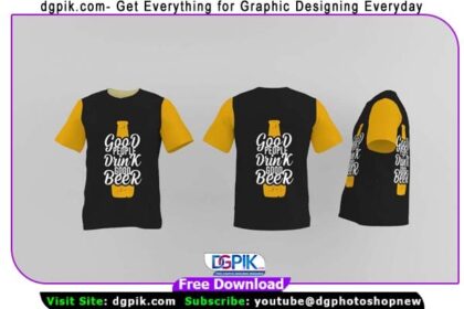 Half Sleeves Tshirt Psd Mockup