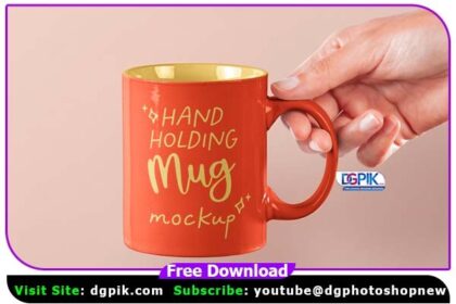 Hand Holding Psd Mug Psd Mockup