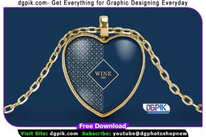 Heart Shape Locket Psd Mockup