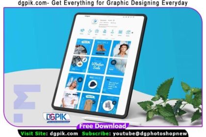 Instagram Tablet Psd Mockup
