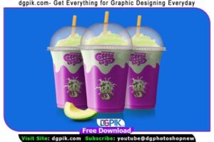 Juice Plastic Cup Psd Mockup
