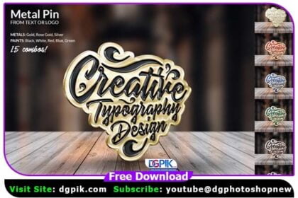 Metal Pin Text Effect and Logo Templates (01)