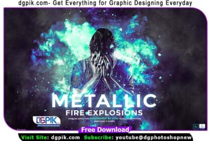 Metallic Fire Explosion Effect Photoshop Action